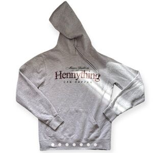 Gray Hoodie with 'Hennything' Graphic logo